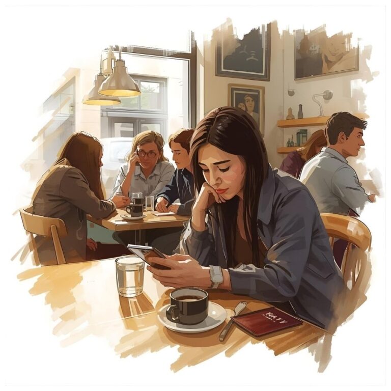 iPhone with social media icons on screen