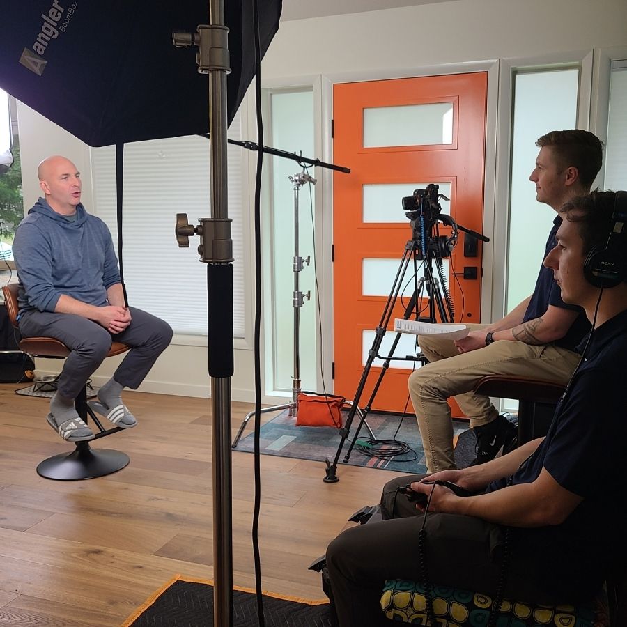 Customer testimonial videos behind the scenes