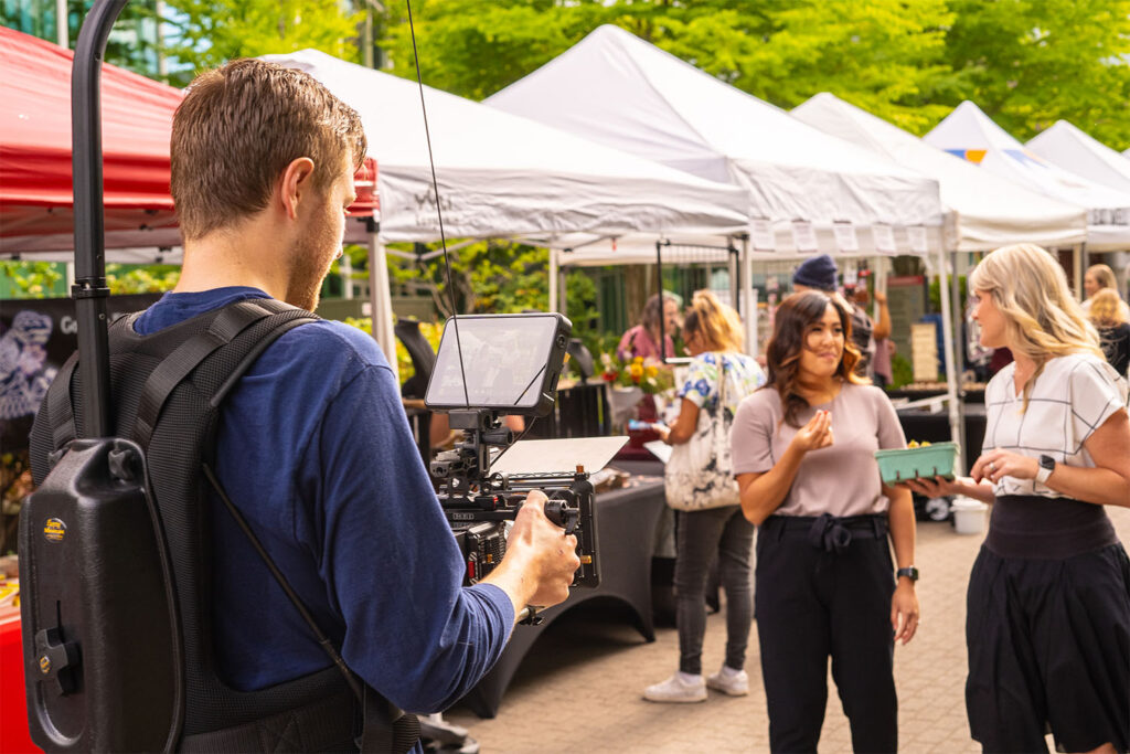 filming with red camera