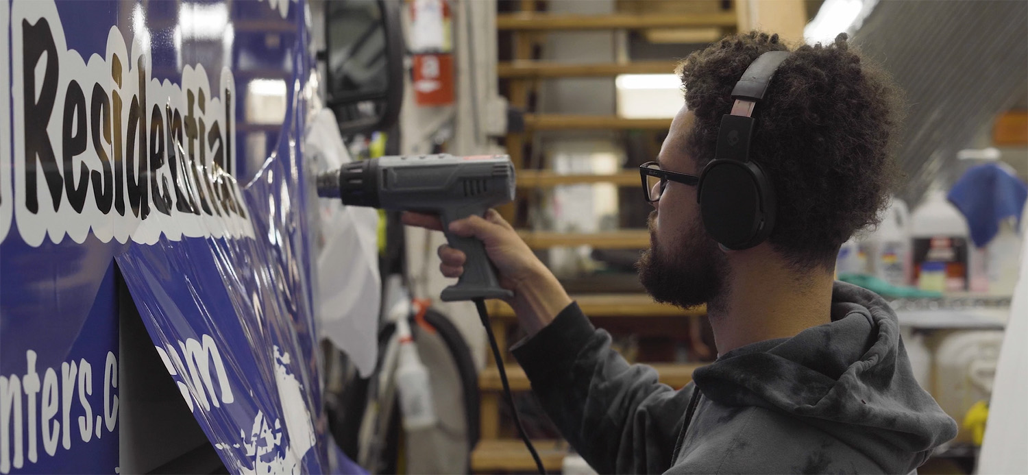 graphic wrap process video production