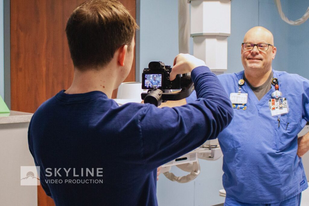 phillip capturing photography during a video shoot in mcminnville oregon
